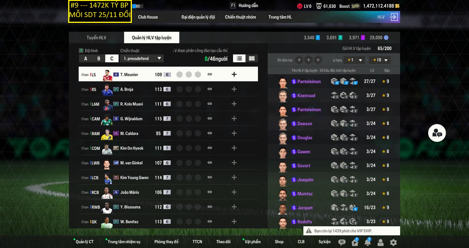 Acc ACCBP #SDT 24/11 ĐỔI 