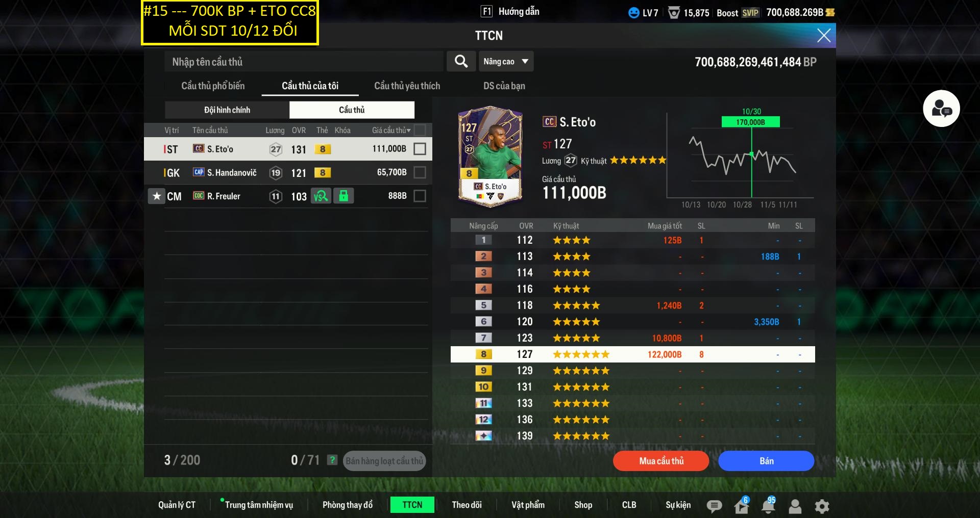 Acc ACCBP #SDT 10/12 ĐỔI 