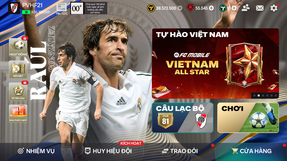 Acc ACC5 #FIGO 115 + 55K ĐÁ QUÝ 