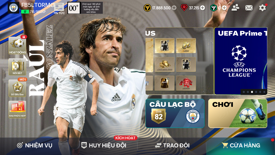 Acc ACC5 #XABI ALONSO 115 + 37K ĐÁ QUÝ 