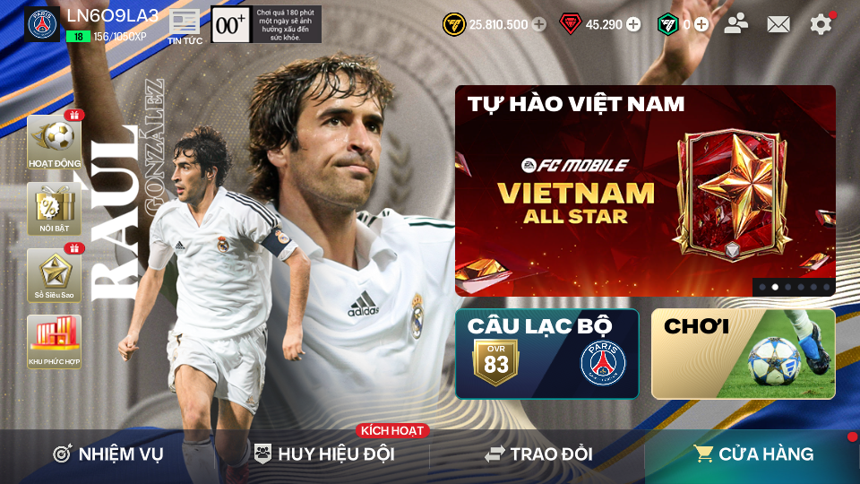 Acc ACC5 #CARRAGHER 115 + 45K ĐÁ QUÝ 